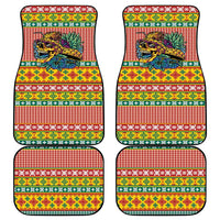 Hawaiian Pineapples Skull Car Mats Mele Kalikimaka Palaka Quilt Pattern - Polynesian Pride