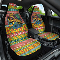 Hawaiian Pineapples Skull Car Seat Cover Mele Kalikimaka Palaka Quilt Pattern - Polynesian Pride