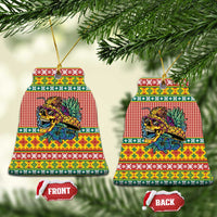 Hawaiian Pineapples Skull Ceramic Ornament Mele Kalikimaka Palaka Quilt Pattern - Polynesian Pride