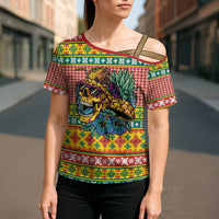 Hawaiian Pineapples Skull Cross Shoulder Shirt Mele Kalikimaka Palaka Quilt Pattern LT9 - Polynesian Pride