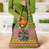 Hawaiian Pineapples Skull Grocery Bag Mele Kalikimaka Palaka Quilt Pattern - Polynesian Pride