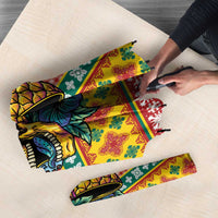 Hawaiian Pineapples Skull Umbrella Mele Kalikimaka Palaka Quilt Pattern - Polynesian Pride