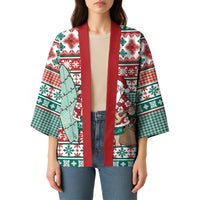 Hawaiian Funny Santa Surf Kimono Mele Kalikimaka Palaka Quilt Pattern - Polynesian Pride