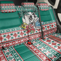 Hawaiian Skull Surfs Back Car Seat Cover Mele Kalikimaka Palaka Quilt Pattern - Polynesian Pride