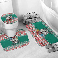 Hawaiian Skull Surfs Bathroom Set Mele Kalikimaka Palaka Quilt Pattern - Polynesian Pride