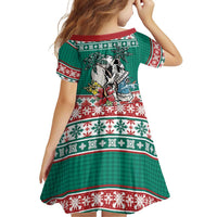 Hawaiian Skull Surfs Family Matching Tank Maxi Dress and Hawaiian Shirt Mele Kalikimaka Palaka Quilt Pattern LT9 - Polynesian Pride