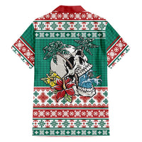 Hawaiian Skull Surfs Family Matching Tank Maxi Dress and Hawaiian Shirt Mele Kalikimaka Palaka Quilt Pattern LT9 - Polynesian Pride