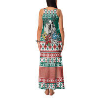 Hawaiian Skull Surfs Family Matching Tank Maxi Dress and Hawaiian Shirt Mele Kalikimaka Palaka Quilt Pattern LT9 - Polynesian Pride