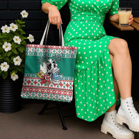 Hawaiian Skull Surfs Tote Bag Mele Kalikimaka Palaka Quilt Pattern - Polynesian Pride