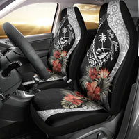 Hafa Adai Guam Car Seat Cover Tropical Flowers with Polynesian Pattern LT9 - Polynesian Pride