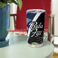 Bula Fiji Vintage Fijian Masi Pattern Tumbler Cup Blue Unique LT9 - Polynesian Pride