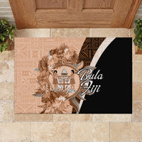 Bula Fiji Vintage Fijian Masi Pattern Rubber Doormat Peach Fuzz Unique LT9 - Polynesian Pride