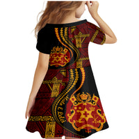 Vintage Tonga Malo E Lelei Ngatu Pattern Family Matching Mermaid Dress and Hawaiian Shirt LT9 - Polynesian Pride