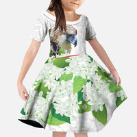 Philippines Eagle and Sampaguita Flowers Family Matching Puletasi and Hawaiian Shirt Polynesian Pattern