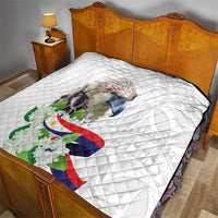 Philippines Eagle and Sampaguita Flowers Quilt Polynesian Pattern