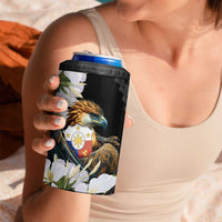 Philippines Eagle with Coat Of Arm 4 in 1 Can Cooler Tumbler Simple Sampaguita Jasmine LT9