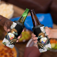 Philippines Eagle with Coat Of Arm 4 in 1 Can Cooler Tumbler Simple Sampaguita Jasmine LT9