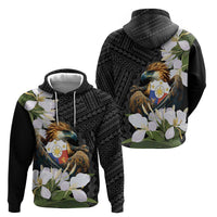 Philippines Eagle with Coat Of Arm Zip Hoodie Simple Sampaguita Jasmine