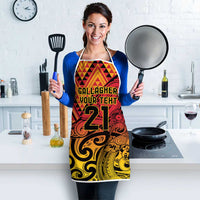 New Zealand Rangatira Custom Apron Red and Gold Niho Taniwha Maori Tribal LT9 - Polynesian Pride