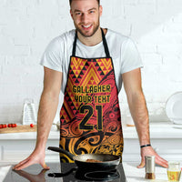 New Zealand Rangatira Custom Apron Red and Gold Niho Taniwha Maori Tribal LT9 - Polynesian Pride