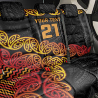 New Zealand Rugby Pacific Custom Back Car Seat Cover Rangatira Maori Kowhaiwhai Pattern