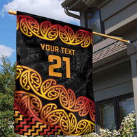 New Zealand Rugby Pacific Custom Garden Flag Rangatira Maori Kowhaiwhai Pattern