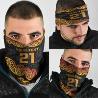 New Zealand Rugby Pacific Custom Neck Gaiter Rangatira Maori Kowhaiwhai Pattern - Polynesian Pride
