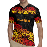 New Zealand Rugby Pacific Custom Rugby Jersey Rangatira Maori Kowhaiwhai Pattern