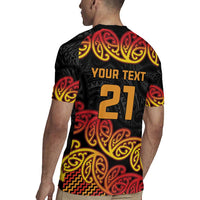 New Zealand Rugby Pacific Custom Rugby Jersey Rangatira Maori Kowhaiwhai Pattern