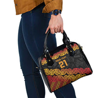 New Zealand Rugby Pacific Custom Shoulder Handbag Rangatira Maori Kowhaiwhai Pattern