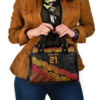 New Zealand Rugby Pacific Custom Shoulder Handbag Rangatira Maori Kowhaiwhai Pattern