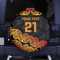 New Zealand Rugby Pacific Custom Spare Tire Cover Rangatira Maori Kowhaiwhai Pattern