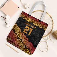 New Zealand Rugby Pacific Custom Tote Bag Rangatira Maori Kowhaiwhai Pattern - Polynesian Pride