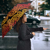New Zealand Rugby Pacific Custom Umbrella Rangatira Maori Kowhaiwhai Pattern LT9 - Polynesian Pride