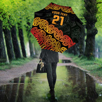 New Zealand Rugby Pacific Custom Umbrella Rangatira Maori Kowhaiwhai Pattern LT9 - Polynesian Pride