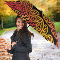 New Zealand Rugby Pacific Custom Umbrella Rangatira Maori Kowhaiwhai Pattern LT9 - Polynesian Pride