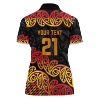 New Zealand Rugby Pacific Custom Women Polo Shirt Rangatira Maori Kowhaiwhai Pattern