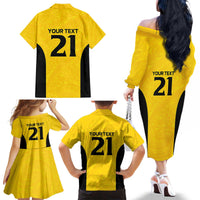 New Zealand Rugby Pacific Custom Family Matching Off The Shoulder Long Sleeve Dress and Hawaiian Shirt Hau Awhiowhio Maori Tribal Tattoo