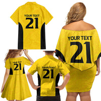 New Zealand Rugby Pacific Custom Family Matching Off Shoulder Short Dress and Hawaiian Shirt Hau Awhiowhio Maori Tribal Tattoo