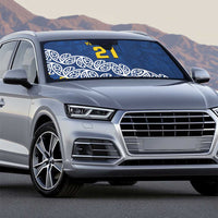 New Zealand Rugby Pacific Custom Auto Sun Shade Kahupeka Maori Kowhaiwhai Pattern - Polynesian Pride