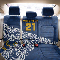 New Zealand Rugby Pacific Custom Back Car Seat Cover Kahupeka Maori Kowhaiwhai Pattern