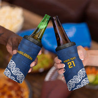 New Zealand Rugby Pacific Custom 4 in 1 Can Cooler Tumbler Kahupeka Maori Kowhaiwhai Pattern