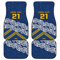 New Zealand Rugby Pacific Custom Car Mats Kahupeka Maori Kowhaiwhai Pattern
