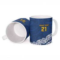 New Zealand Rugby Pacific Custom Ceramic Mug Kahupeka Maori Kowhaiwhai Pattern - Polynesian Pride