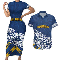New Zealand Rugby Pacific Custom Couples Matching Short Sleeve Bodycon Dress and Hawaiian Shirt Kahupeka Maori Kowhaiwhai Pattern
