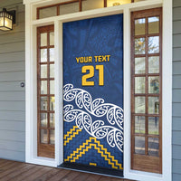 New Zealand Rugby Pacific Custom Door Cover Kahupeka Maori Kowhaiwhai Pattern LT9 - Polynesian Pride