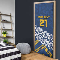 New Zealand Rugby Pacific Custom Door Cover Kahupeka Maori Kowhaiwhai Pattern LT9 - Polynesian Pride