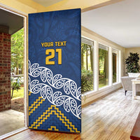 New Zealand Rugby Pacific Custom Door Cover Kahupeka Maori Kowhaiwhai Pattern LT9 - Polynesian Pride