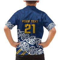 New Zealand Rugby Pacific Custom Family Matching Mermaid Dress and Hawaiian Shirt Kahupeka Maori Kowhaiwhai Pattern