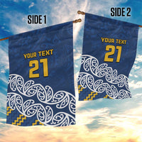 New Zealand Rugby Pacific Custom Garden Flag Kahupeka Maori Kowhaiwhai Pattern